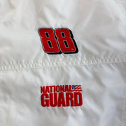 J- Vintage Nascar Dale Jr. Amp Energy National Guard Embroidered Logo Zip Up Lightweight Jacket - 3XL