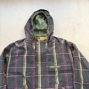 Vintage 90s Tommy Hilfiger Plaid Fleece-Lined Hooded Parka Jacket - M