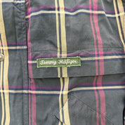 Vintage 90s Tommy Hilfiger Plaid Fleece-Lined Hooded Parka Jacket - M