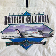 J- Vintage Spirit Of British Columbia BC Ferries Graphic Pull Over Anorak Jacket - XL