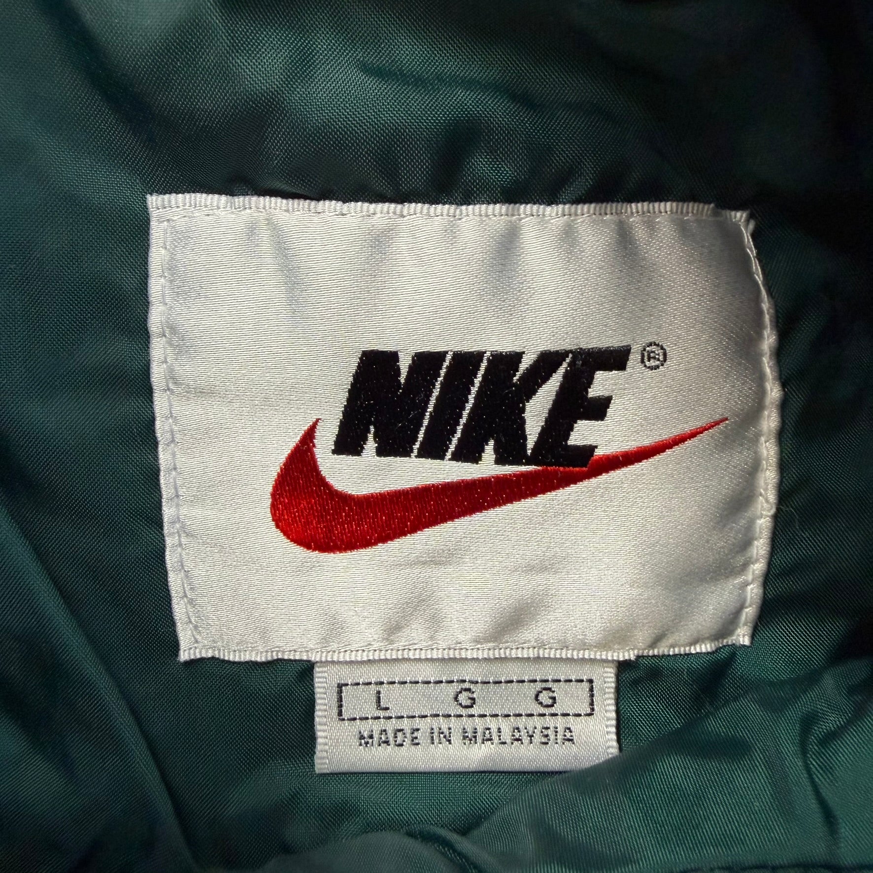 J- Vintage 90s Nike Embroidered Swoosh Zip Up Lightweight Windbreaker Jacket - L