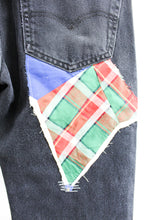 Load image into Gallery viewer, Haus Of Mojo Squared Patches Reworked Levi&#39;s Jeans
