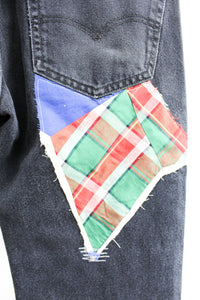 Haus Of Mojo Squared Patches Reworked Levi's Jeans