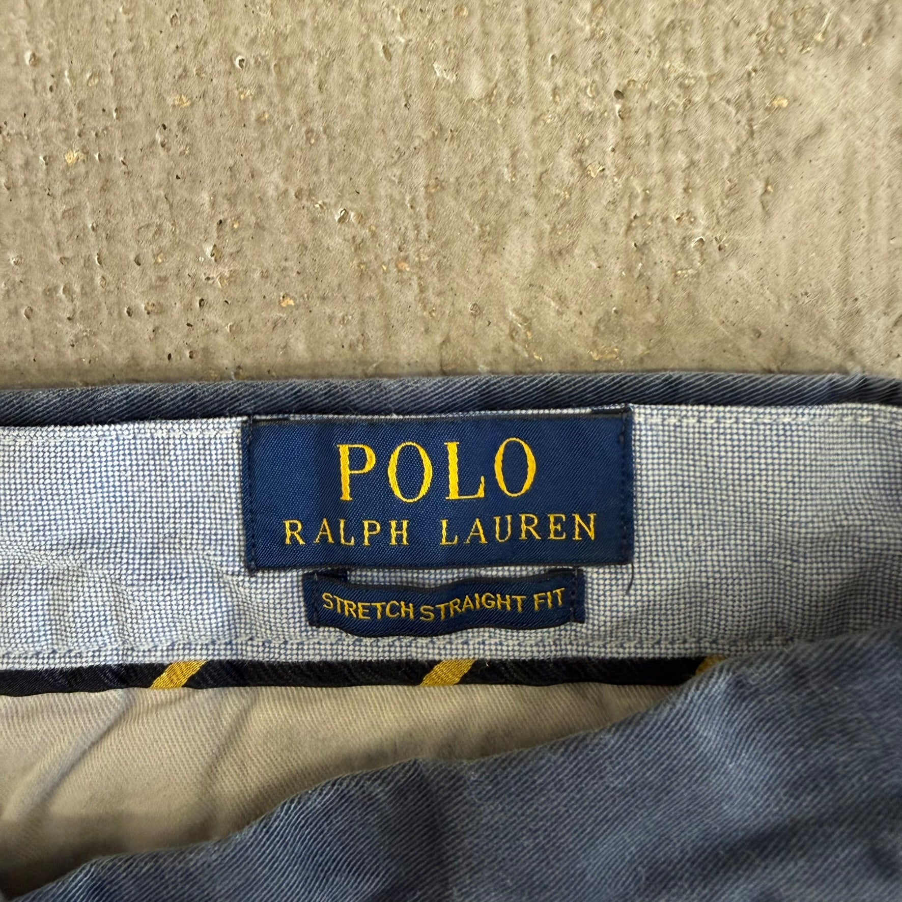 Vintage Polo RL Stretch Straight Fit Blue Camo Chino Pants - 34/32 (Measures 34/29)