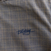 J- Billabong Embroidered Text Zip Up Plaid Lightweight Jacket - L