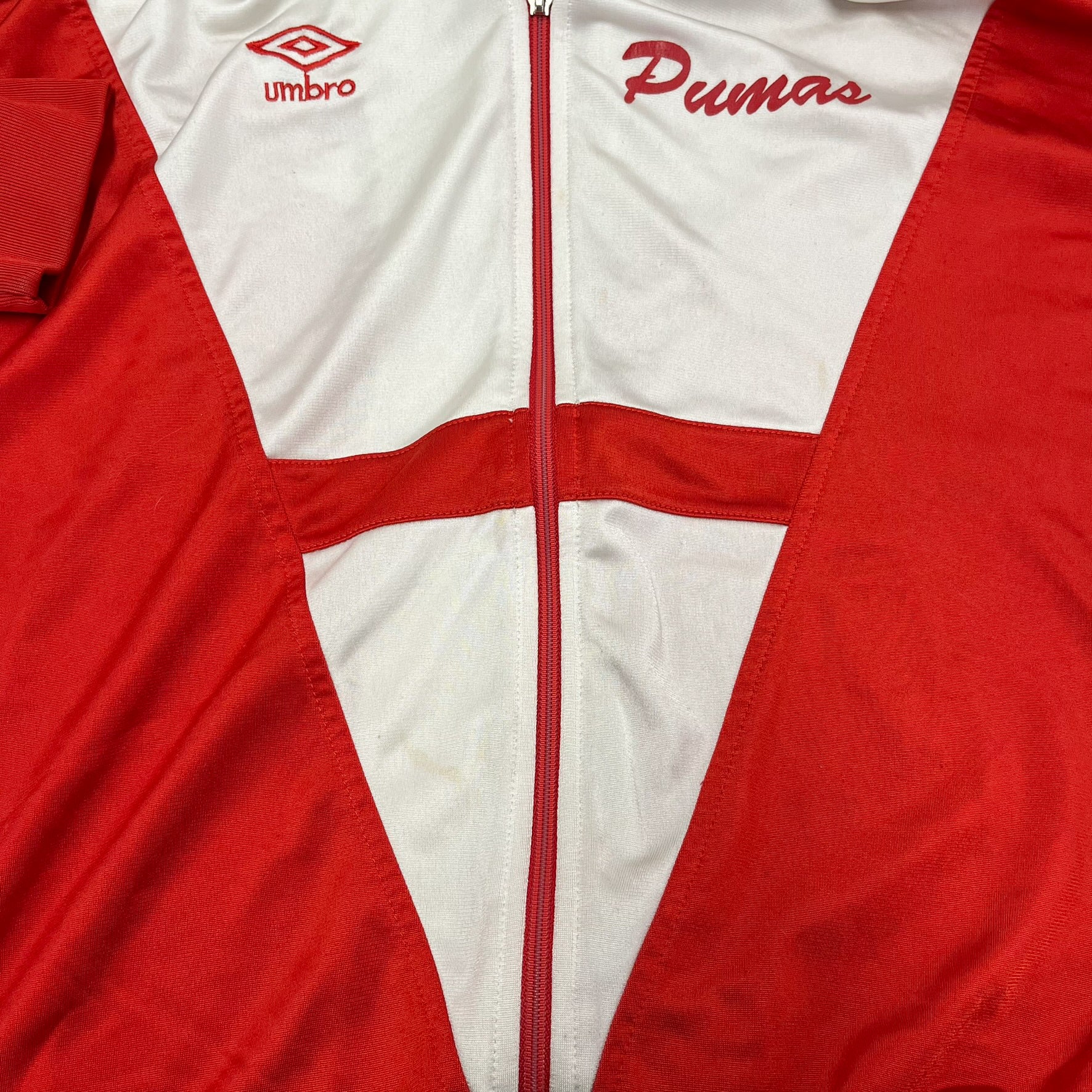 F- Vintage Umbro Embroidered Logo Pumas Zip Up Track Jacket