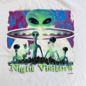 J- Vintage Night Vision Aliens Graphic Single Stitch Tee - XL