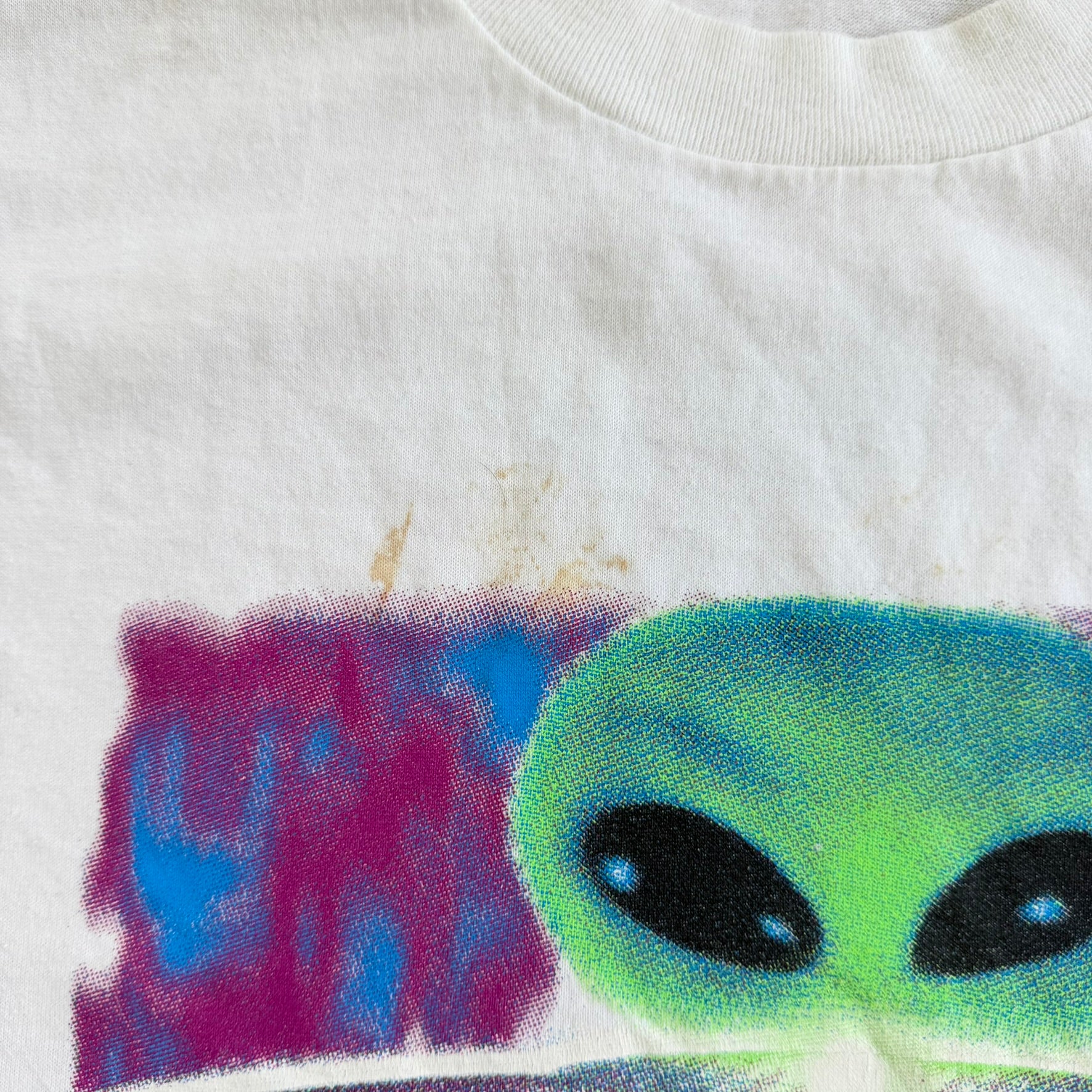 J- Vintage Night Vision Aliens Graphic Single Stitch Tee - XL