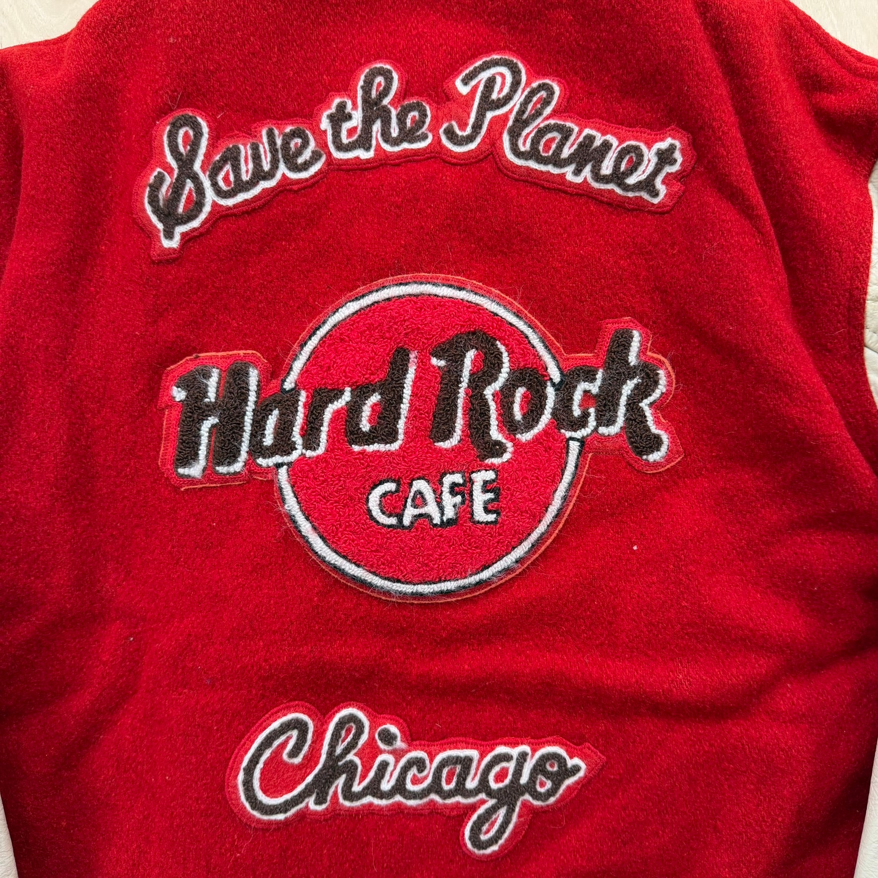 J- Vintage Hard Rock Cafe Chicago Varsity Jacket - S