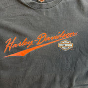 J- Vintage '97 Harley Davidson Bellingham Wa. Map Graphic Made In USA Tee - L