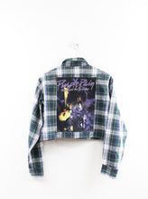 Load image into Gallery viewer, Haus Of Mojo Prince Purple Rain Rework Cropped Flannel
