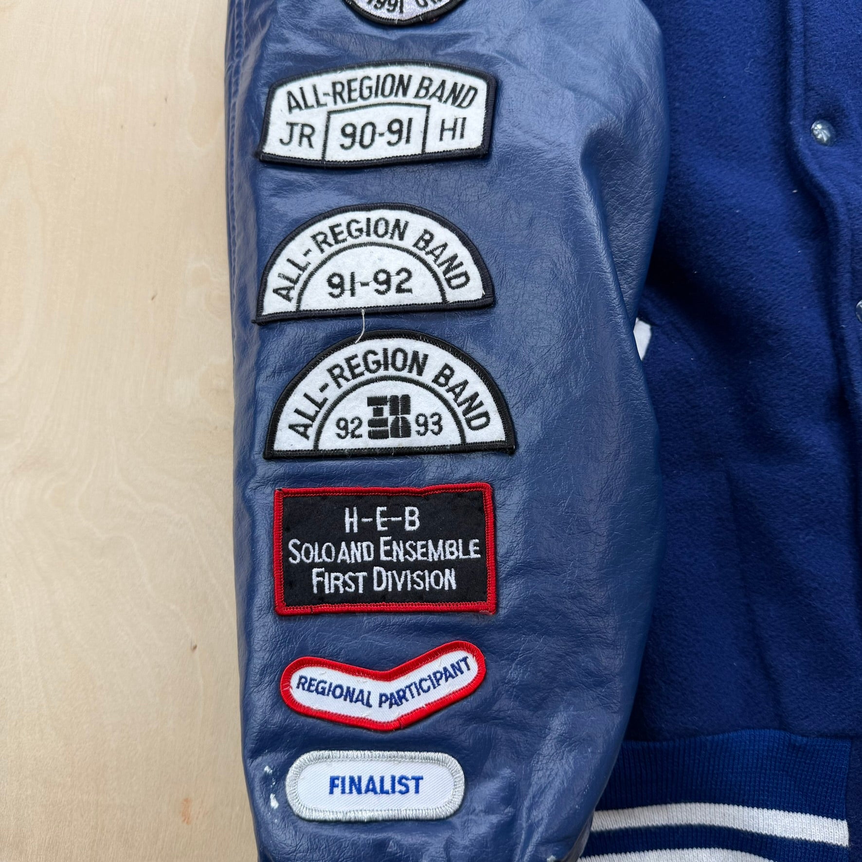 J- Vintage '92 Bands Of America Made In USA Varsity Jacket - XL