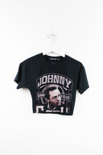 Load image into Gallery viewer, Haus Of Mojo Vintage Reworked Johnny Cash Picture Crop Baby Tee
