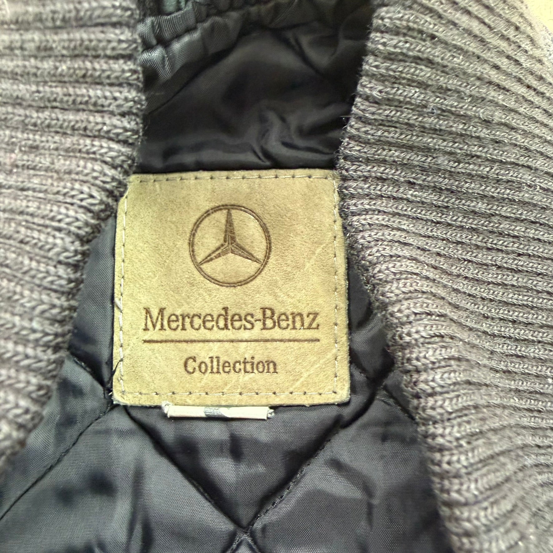 J- Vintage Mercedes Benz Embroidered Logo & Text Varsity Jacket - S