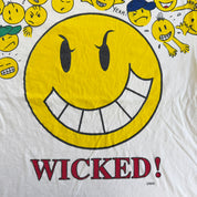 J- Vintage Freeze Wicked Smiley Faces Graphic Made In USA Single Stitch Tee - L