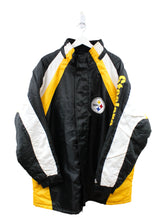 Load image into Gallery viewer, Z- Vintage Steelers NFL Polar Fleece Lined Long Winter Jacket
