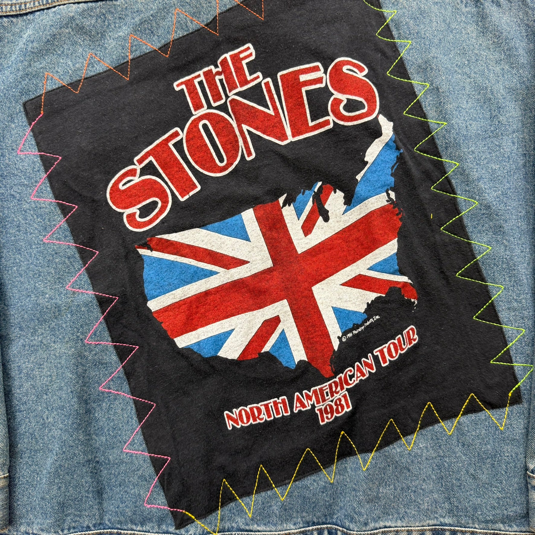 J- HOM Rolling Stones US Tour Reworked Denim Jacket - 3XL