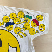 J- Vintage Freeze Wicked Smiley Faces Graphic Made In USA Single Stitch Tee - L