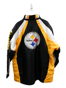 Z- Vintage Steelers NFL Polar Fleece Lined Long Winter Jacket