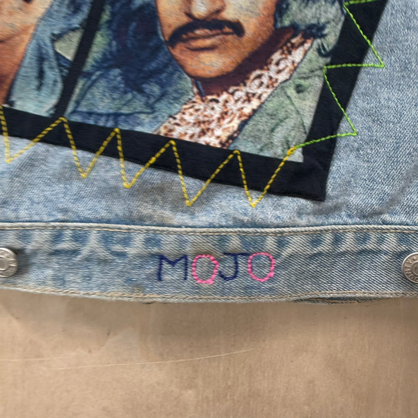 J- HOM The Beatles Portrait Reworked Denim Jacket - S