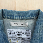 J- HOM AC/DC Hells Bell Reworked Denim Jacket - M