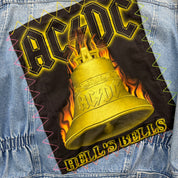 J- HOM AC/DC Hells Bell Reworked Denim Jacket - M