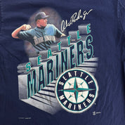 J- Vintage '97 Seattle Mariners Alex Rodriguez MLB Picture Graphic Single Stitch Tee - L