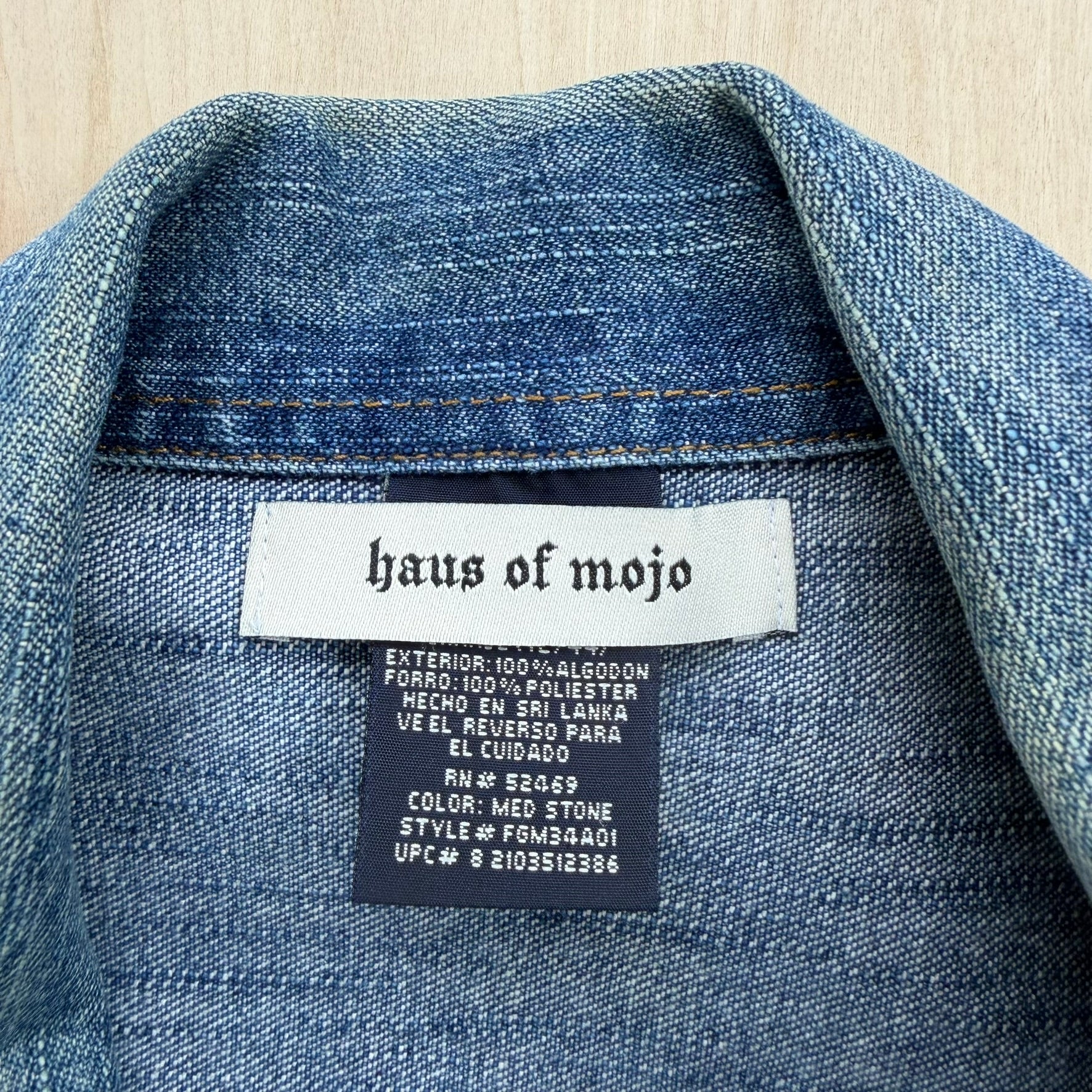 J- HOM Pink Floyd Dark Side Of The Moon Reworked Denim Jacket - L
