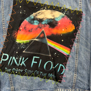 J- HOM Pink Floyd Dark Side Of The Moon Reworked Denim Jacket - L