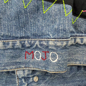 J- HOM Pink Floyd Dark Side Of The Moon Reworked Denim Jacket - L