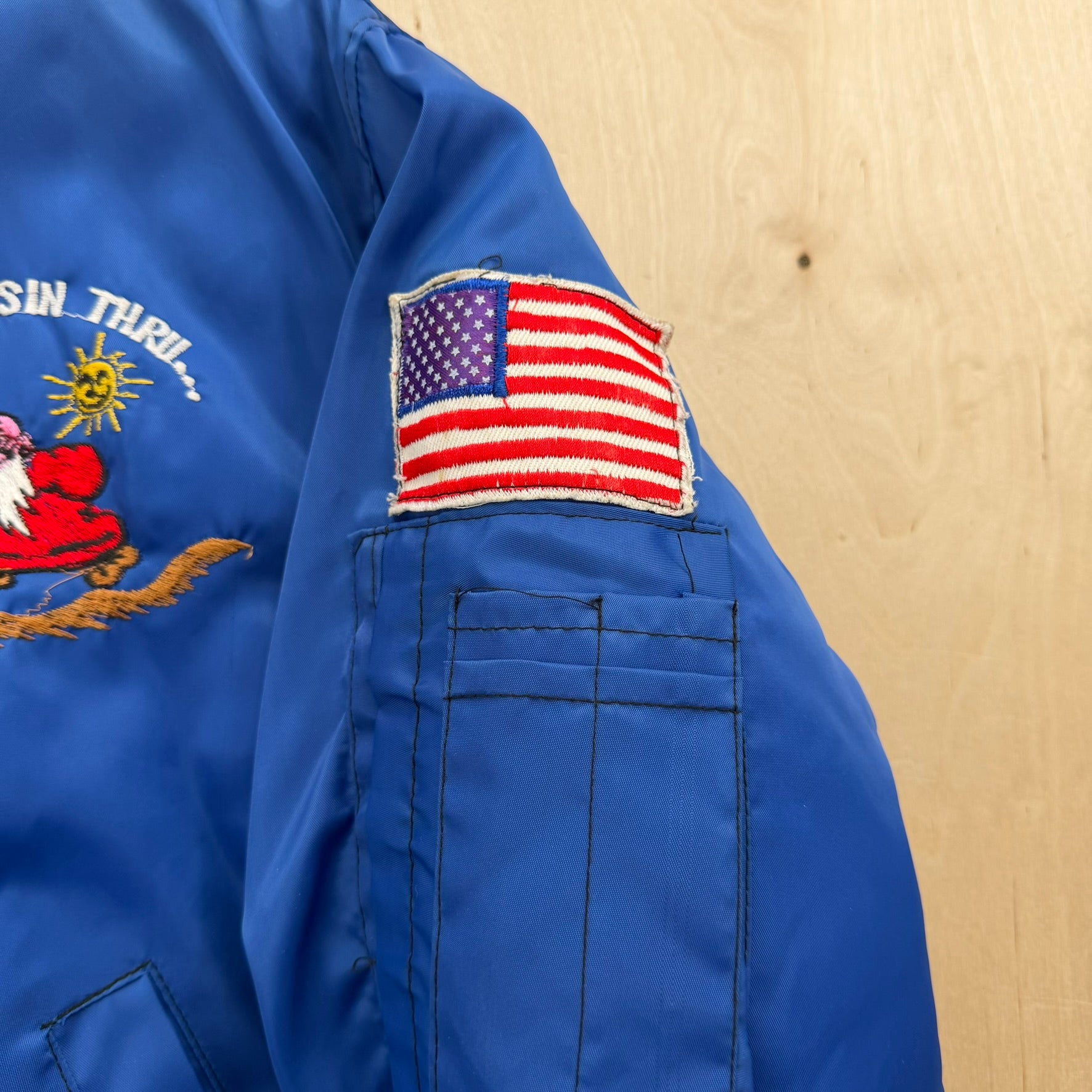 J- Vintage '79 Team Spirit Korea Zip Up Bomber Jacket - L