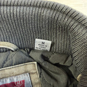 Levi's Olive Green Washed Cotton Quilt Lined Zip Up Field Jacket - M