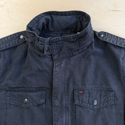 Levi's Black Washed Cotton Zip Up Field Jacket - L