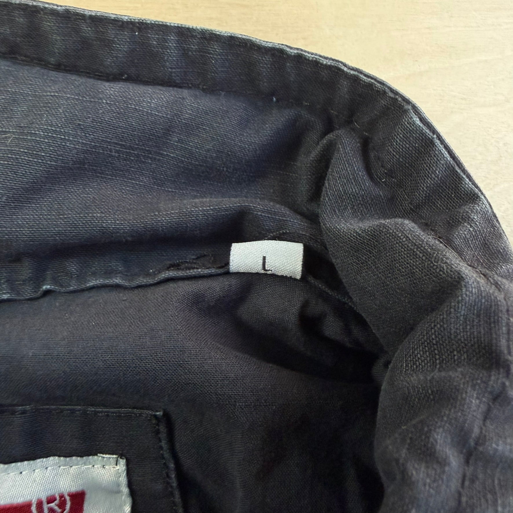 Levi's Black Washed Cotton Zip Up Field Jacket - L