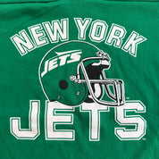 J- Vintage New York Jets NFL Graphic Made In USA Single Stitch Jersey Style Tee - XL (fits M)