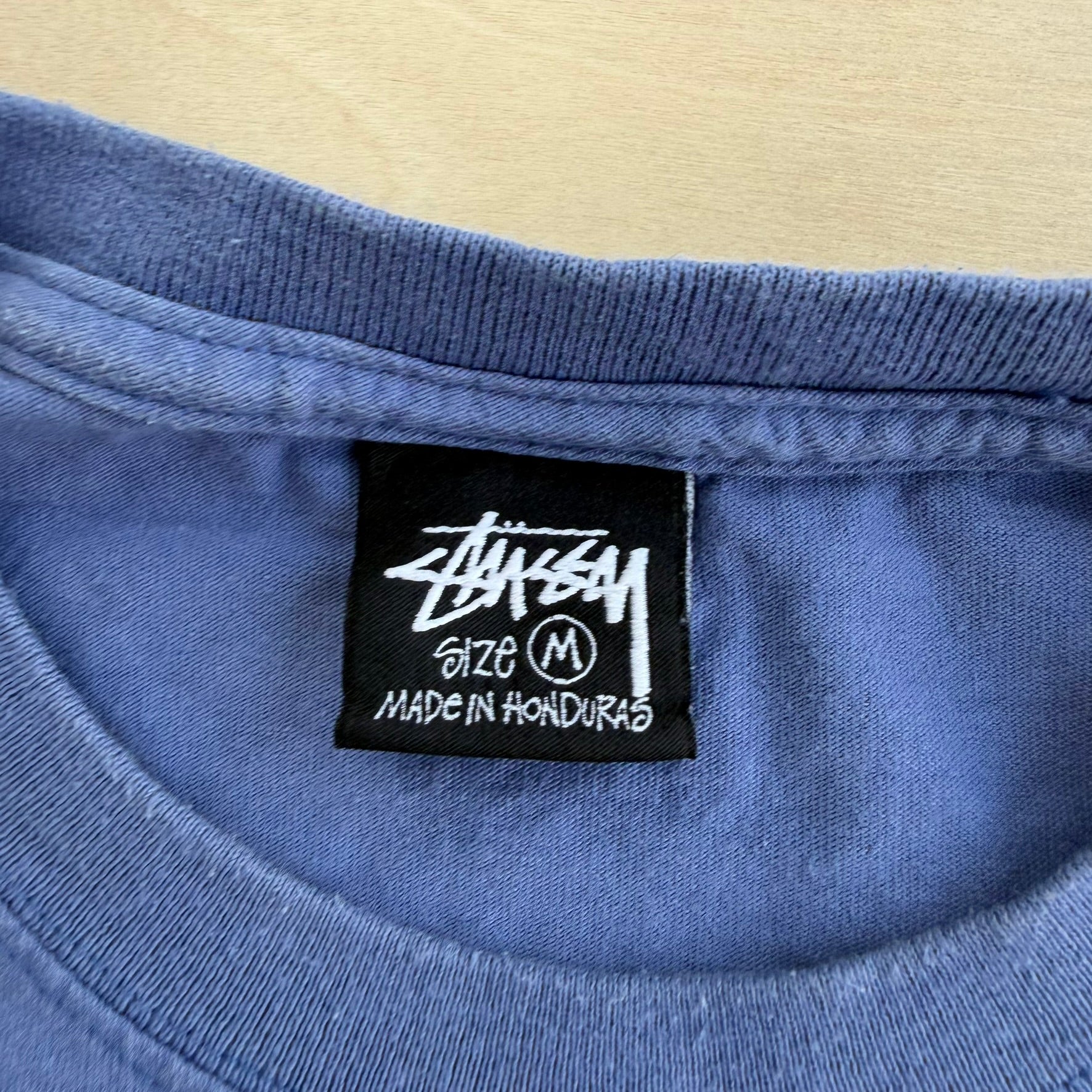 J- Vintage Stussy Script Logo & Cities Graphic Long Sleeve Tee - M