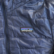 Patagonia Women's Micro Puff Hooded Navy Jacket - Women's M