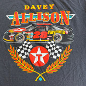 J- Vintage '93 Nascar Davey Allison Havoline Car Graphic Made In USA Single Stitch Tee - XL
