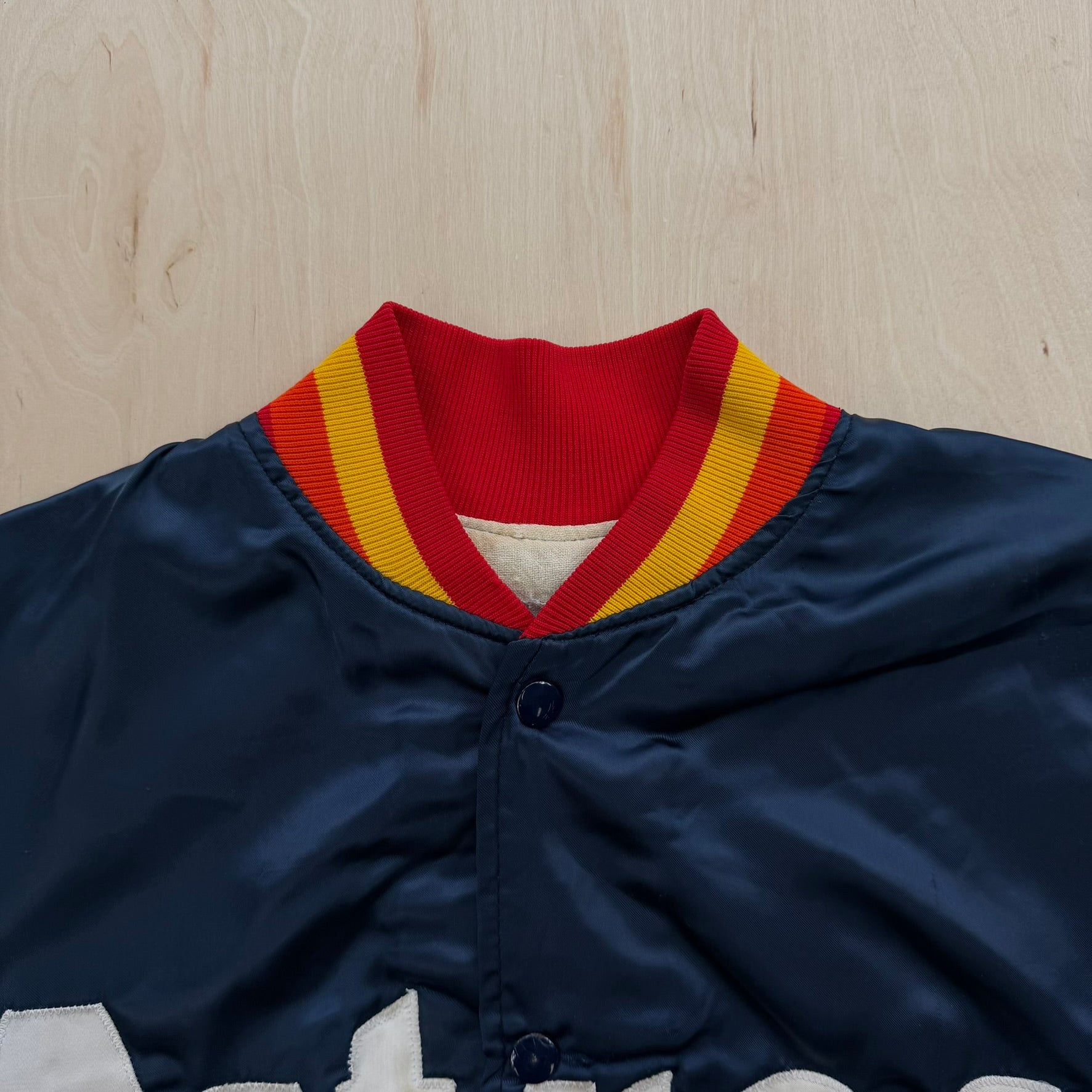 J- Vintage Houston Astros MLB Embroidered Text Bomber Jacket - M
