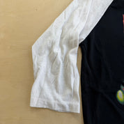 J- Vintage '87 Def Leppard Hysteria Tour Graphic Raglan Single Stitch Tee - L (fits M)