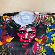 J- Vintage Jimi Hendrix All Over Print Graphic Single Stitch Tee - XL