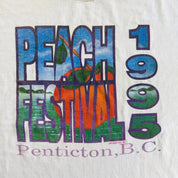 J- Vintage '95 Penticton BC Peach Festival Graphic Made In USA Single Stitch Tee - L