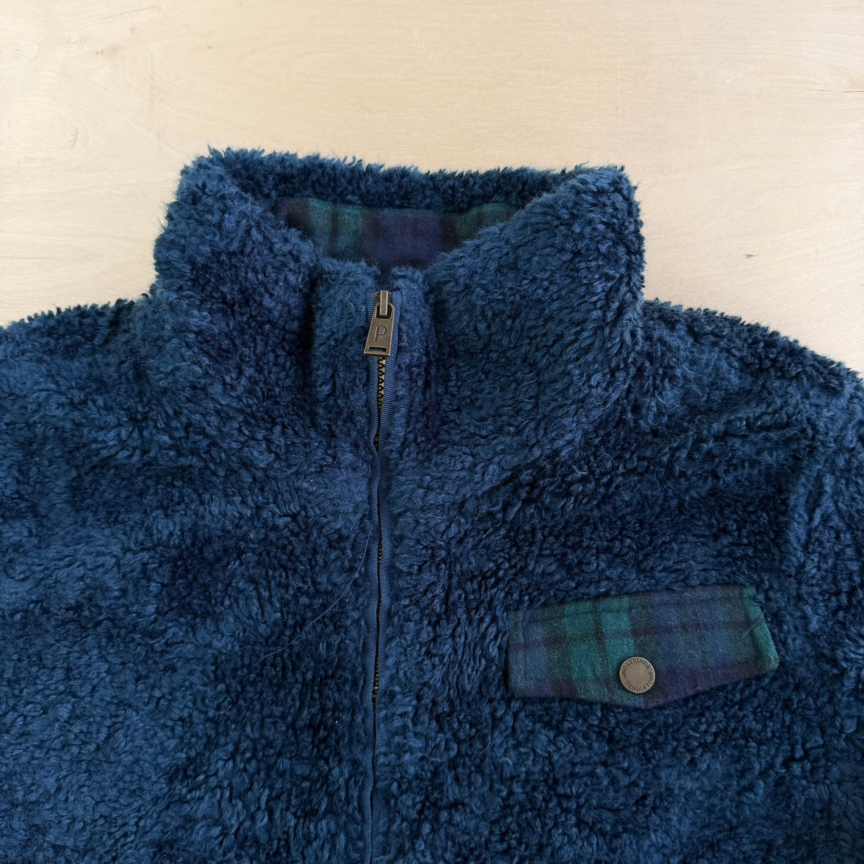 Vintage Pendleton Zip Up Sherpa Fleece Jacket - L