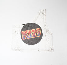 Load image into Gallery viewer, Haus Of Mojo Vintage Reworked Kiss Logo One Shoulder Cropped Top
