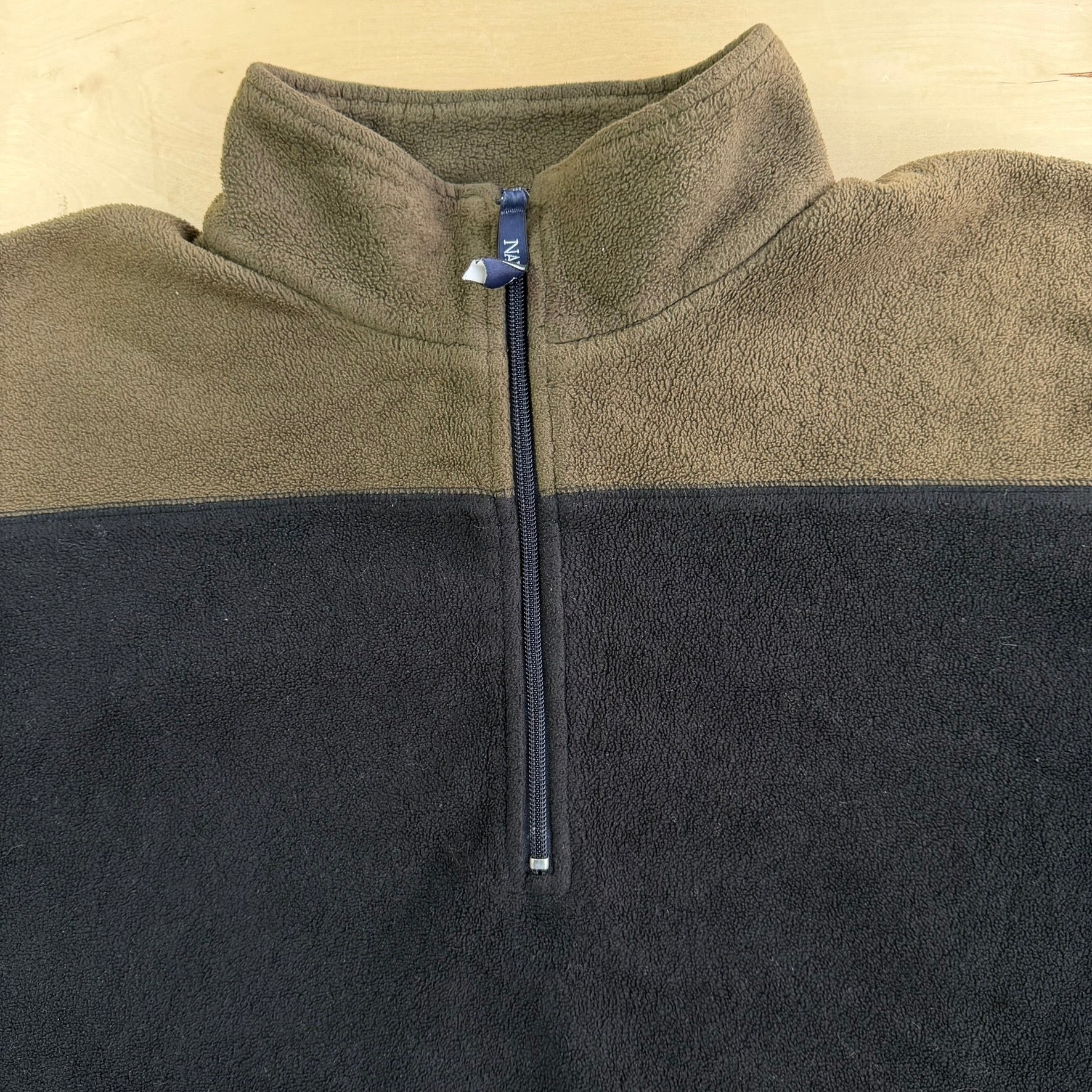 Vintage Nautica Challenge Made In USA Quarter Zip Polar Fleece - XL