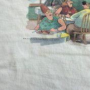 J- Vintage '91 Farworks Didn't Wash Hands Cartoon Graphic Made In USA Single Stitch Tee - XL
