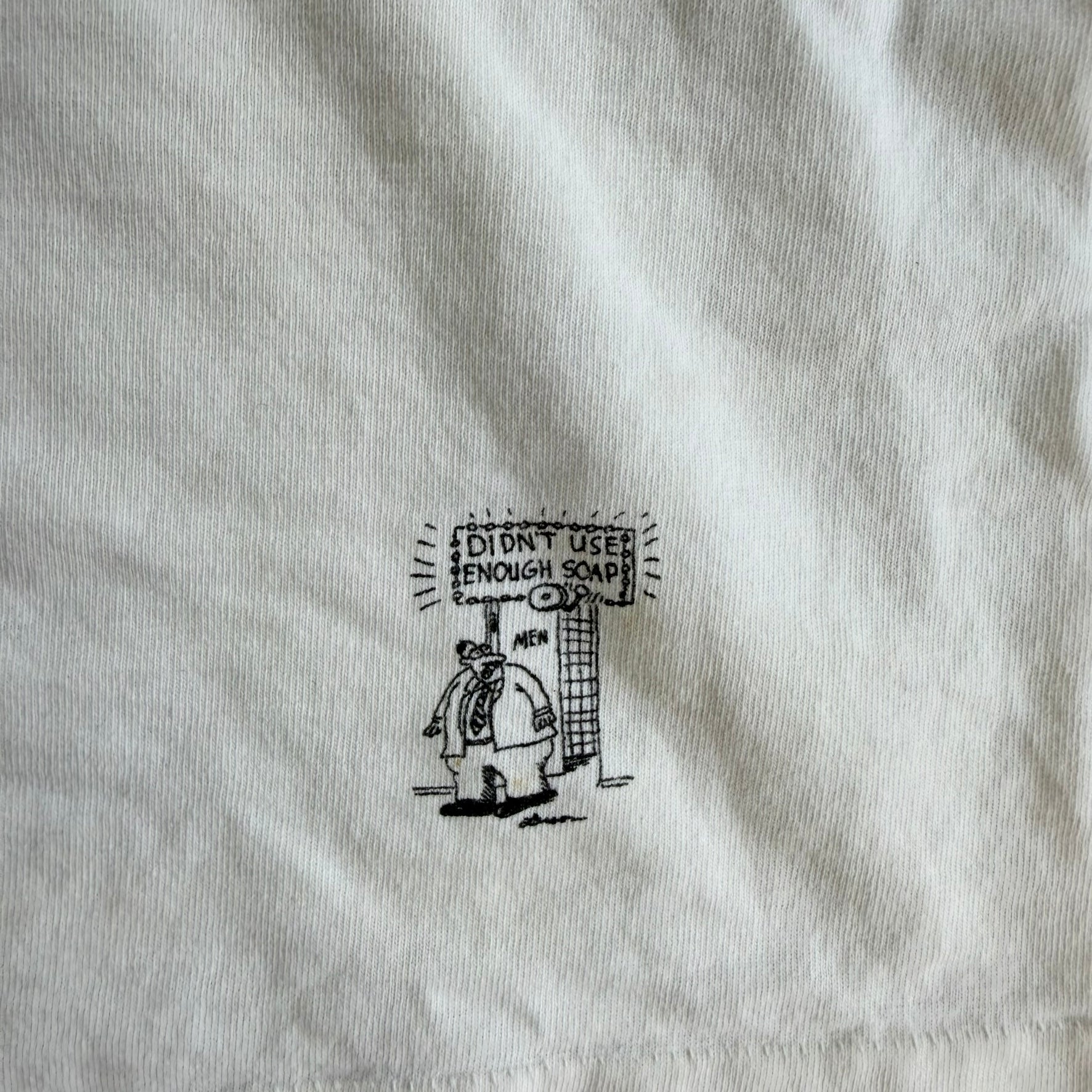 J- Vintage '91 Farworks Didn't Wash Hands Cartoon Graphic Made In USA Single Stitch Tee - XL