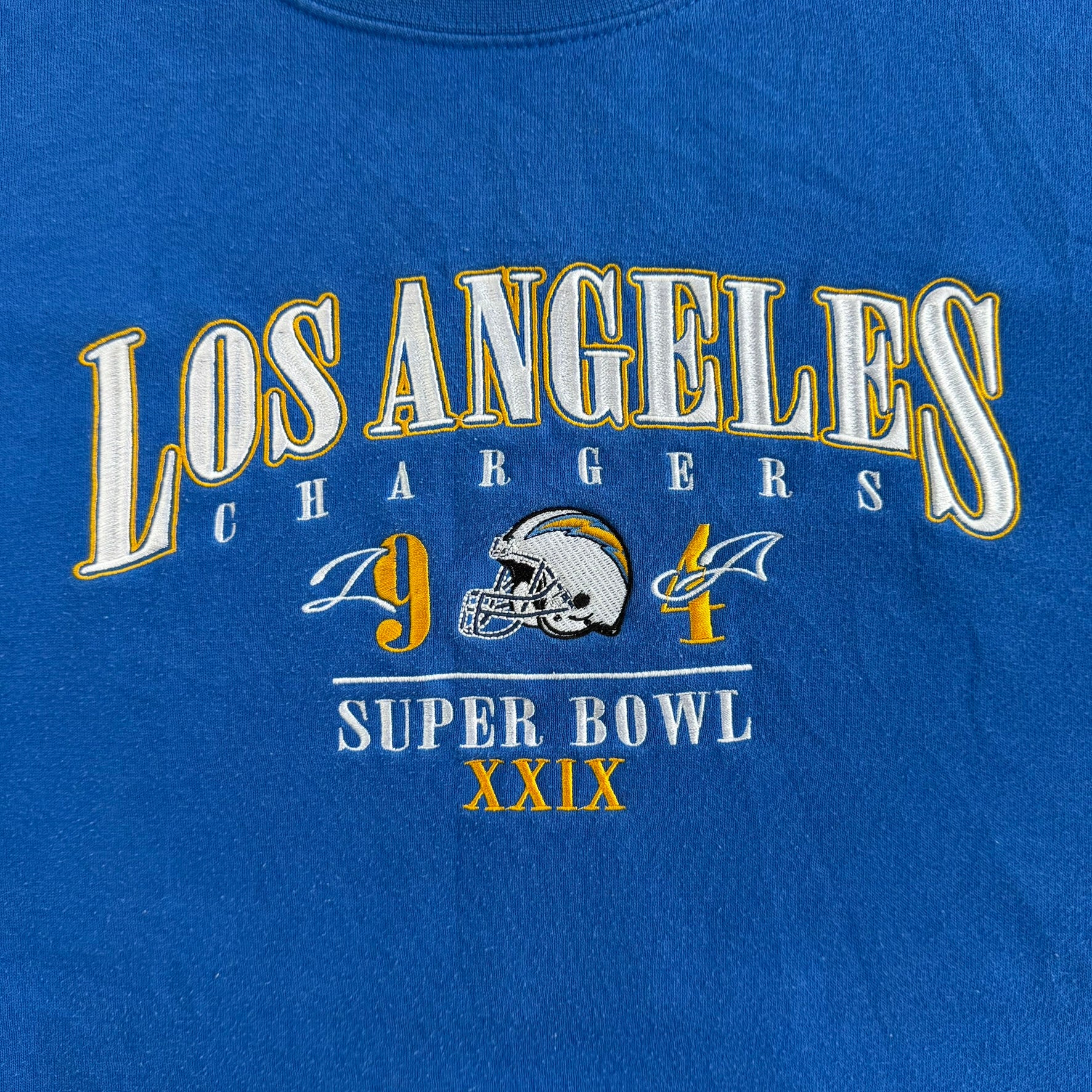Reprint '95 NFL Los Angeles Chargers Super Bowl 29 Embroidered Crewneck - S