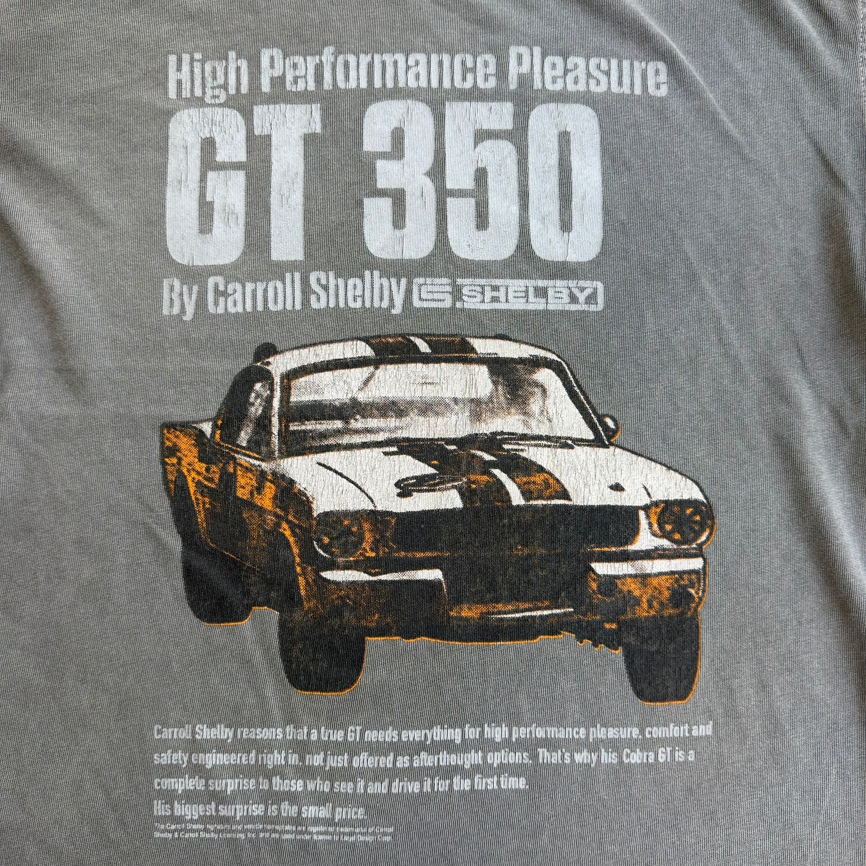 J- Vintage Ford Mustang Shelby GT350 Car Graphic Tee - M