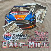 J- Vintage Nascar Bristol Motor Speedway World's Fastest Half Mile Graphic Tee - 2XL